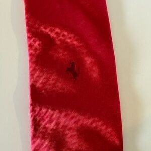 Vintage Ferrari 100% Silk Tie - Ferrari Red Tie